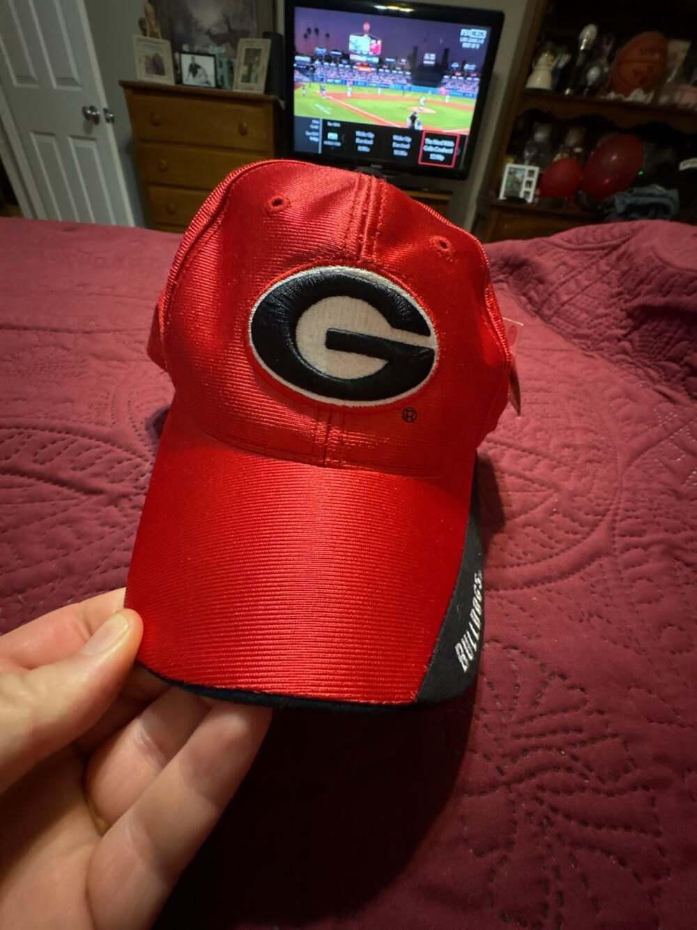 Starter Georgia Bulldogs WS414 Hat Red Adjustable